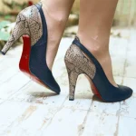 Büyük numara stiletto kadın topuklu abiye ayakkabı modeli